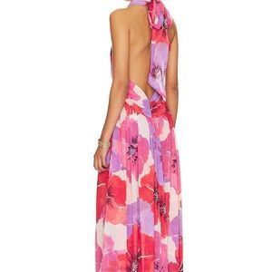 Misa Alexandra Maxi Dress in Poppy Love